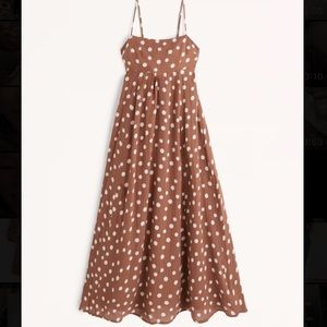 Babydoll Maxi Dress - Polka Dots